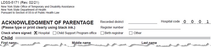 Hospital Code and where signed